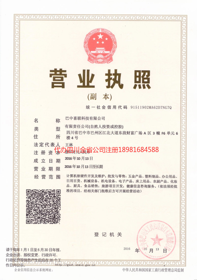 泸州市泸州市喜联科技有限公司